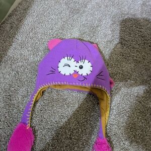 Purple Cat Ear Kids Hat